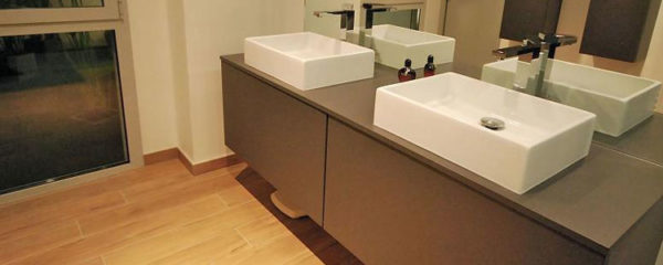 meuble avec vasque intégrée
